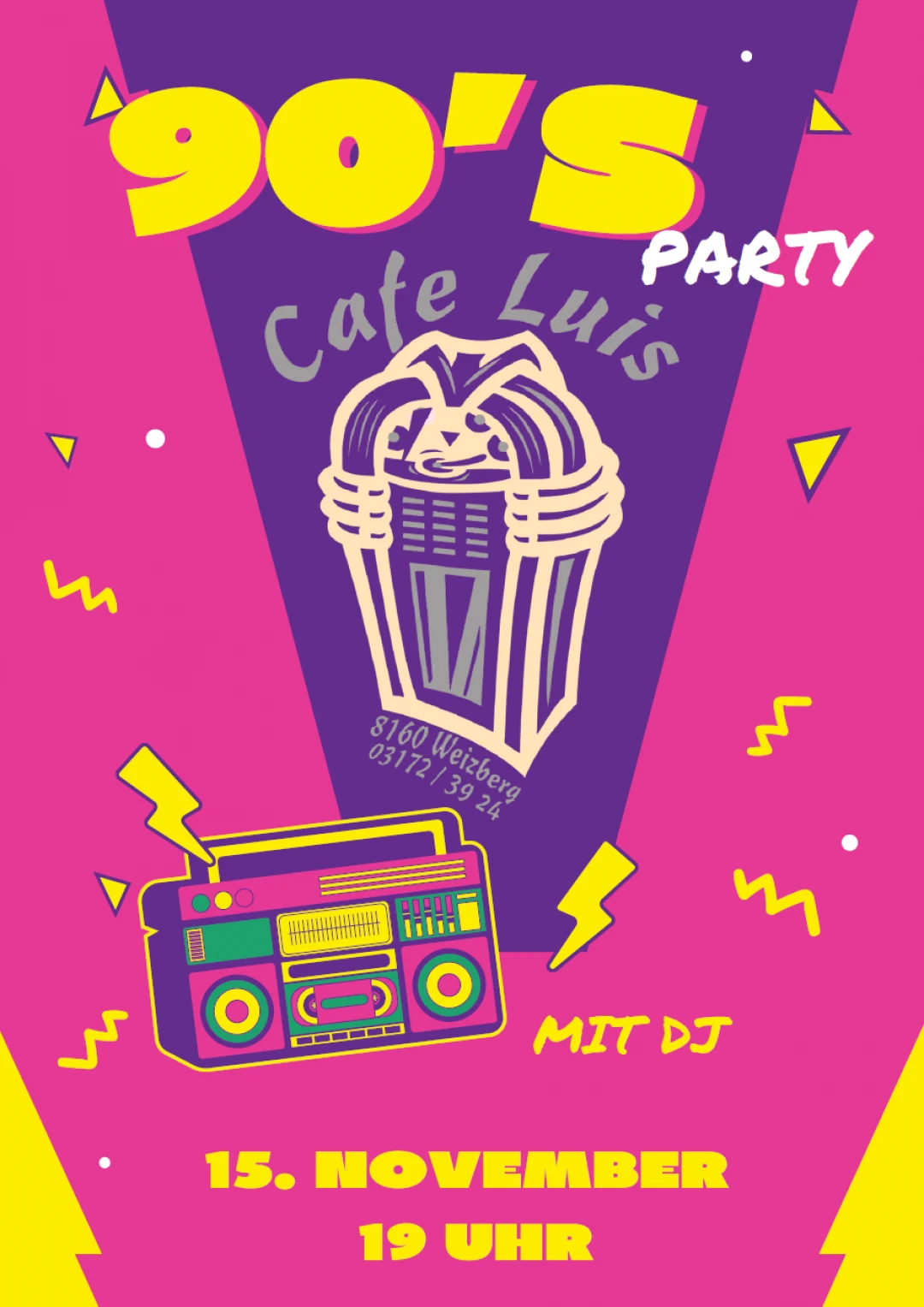 Back to the 90ies Party im Cafe Luis am Weizberg